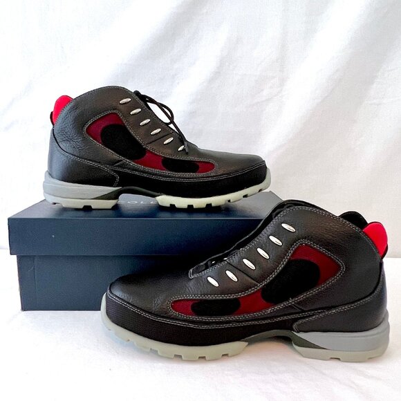 Timberland Boots Smart Comfort System, Black Leather with Red trim, Size 10.5 EC - Picture 2 of 14